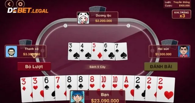 Tiến Lên Miền Nam Debet | Game bài đổi thưởng thưởng lớn 5 Quy trình một ván bài Tiến Lên Miền Nam Debet