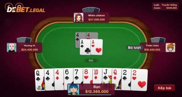 Tiến Lên Miền Nam Debet | Game bài đổi thưởng thưởng lớn 1 Cách sắp xếp các quân bài